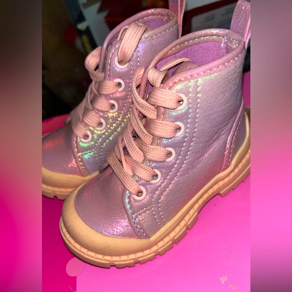 Pink toddler boots